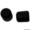 Heavy Duty Black Rubber Chair Ferrules 25mm 1-Inch 4Pk 48037