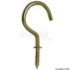 38mm Brass Plated Cup Hooks 6Pk 30581