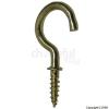 Cup Hooks Brass Plated 19mm 12Pk 30578