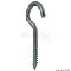 55mm Bright Zinc Plated Steel Screw Hooks Bright Silver 5Pk 30571