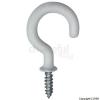 Plastic Coated Cup Hooks White 25mm 5Pk 30582