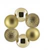 Premier Champagne Multi-Finish Gold Baubles - 16x50mm 