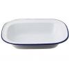 Falcon Oblong Pie Dish White and Blue 26cm 44026 