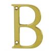 Best Hardware Brass Polished Lacquered Metal Letter B 75mm 40115