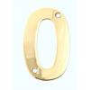 Best Hardware Brass Polished Lacquered Metal Numeral Number Zero 50mm 40092