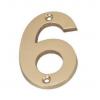 Best Number Six Lacquered Brass Polished 75mm 40110