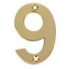 Best Number Nine Lacquered Brass Polished 50mm 40101