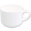 Orion White Porcelain Stacking Coffee Cup - 110ml