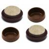 Best 48016 Large Brown Castor Cups With Felt Pad - Pack of 4