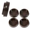 Bulk Hardware Best Heavy Duty Plastic Castor Cups Brown 65mm Large 4Pk 40771 