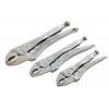 Amtech Assorted Size Locking Grip Plier Set Metallic Silver 3Pk C1670