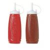 Chef Aid Plastic Sauce Bottles Red and White 2Pk W9409