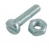 Securit Bright Zinc Plated Slotted Pan Head Nuts and Bolts Bright Silver 3mm x 12mm 15Pk 30096