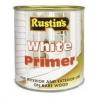 Rustins Wood Primer White 1Ltr WPRI1000 | For Interior and Exterior Use on Bare Wood