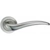 Fortessa Satin Nickel Swish Door Handle on Round Rose 130mm FCOSWI-SN