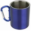 Yellowstone Coloured Stainless Steel Mug With Carabiner Clips Handled Assorted Colour 300ml CA1333