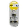 Yale Laminated Steel Body Padlocks Assorted 40mm 3Pk Y125/40/22/3