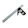 Amtech Heavy Duty Stainless Steel Spirit Level Measuring Combination Square Silver and Black 300mm 12-Inch P3398