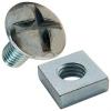 Bright Zinc Plated Roofing Nuts and Bolts Bright Silver 6mm x 12mm 10Pk 30054