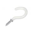 Plastic Coated Cup Hooks White 38mm 3Pk 30589