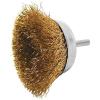 Am-Tech Brass Bristle Wire Cup Brush Metallic Silver 3-Inch F3200