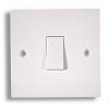 One Gang Two Way Plate Switch White 10Amp LG201-2