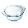 Pyrex Classic Round-Shaped Casserole Dish With Easy-Grip Handles Transparent 3.75-Ltr 118A000