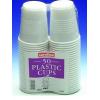 Caroline Plastic Cups White 18cl 50Pk 1603