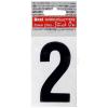 Best Hardware Peelable Numeral Number Two Black 75mm 42216