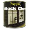 Rustins Gloss Finish Black Paint 1Ltr