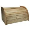 Apollo Rubber Beech Wood Roll Top Bread Bin Beige 6545