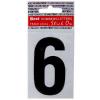 Best Hardware Self-adhesive Peelable Numeral Number Six Black 75mm 42220