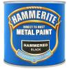 Hammerite Hammered Finish Metal Paint Black 250ml 5084792