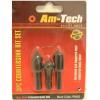 Amtech Countersink Bit Set Black Pack of 3 F0820 | Made from Carbon Steel | 90 Degree and 70 Degree Countersink Angles