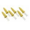 Chef Aid Stainless Steel Corn On Cob Holders Yellow and Silver 12Pk W1062A