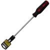 Rolson Magnetic Tip Slot Screwdriver Red and Black 6mm x 150mm 29156 | Satin Finish Shaft | Rubber Grip