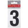 Peelable Number Three Self Adhesive Numeral Black 75mm 42217