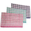 Assorted Coloured Checked Cotton Towels Pack of 10