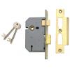 Union Satin Chrome Three Lever Mortice Lock With Two Keys 65mm Y2277-SC-2.50