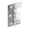 Securit Heavy Duty Self Coloured Steel Butt Hinges Metallic Silver 100mm 1 Pair S4316 