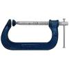 Am-tech Iron Frame With Steel Spindle and Handle Malleable G Clamp Silver and Blue 100mm 4-Inch D0300