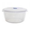 Whitefurze Round Freezer to Microwave Storer Transparent 3.08Ltr 23cmx 23cm x 12cm F1190 | BPA Free | Food Safety Approved