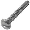 Slotted Pan Head Bright Zinc Plated Self Tapping Screws Bright Silver 6mm x 45mm 5Pk 30338