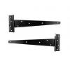 Securit Heavy Duty Metal Tee Hinges Light Black 250mm 1 Pair S4524 