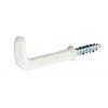 Securit Heavy Duty Plastic Covered Square Hooks White 25mm 5Pk S6305 