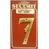 Securit Heavy Duty Brass Numeral Number Seven 75mm S2507 