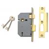 Union Three Lever Mortice Lock With Two Keys Satin Chrome 78mm Y2277-SC-3.00