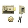 Yale 60mm Brass Timber and Glazed Panelled Traditional Front Door Lock With Keys P-77-ENB-PB-6