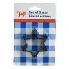 Tala Assorted Size Stainless Steel Star Shaped Cutters Metallic Silver 3Pk 9519