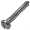 Bulk Hardware Slotted Pan Head Bright Zinc Plated Self Tapping Screws Bright Silver 4mm x 32mm 11Pk 30335